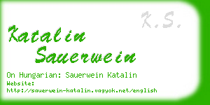 katalin sauerwein business card